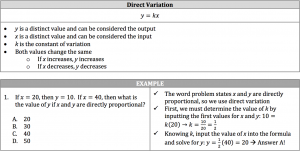 direct variation