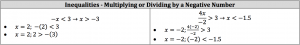 inequalities and negative numbers