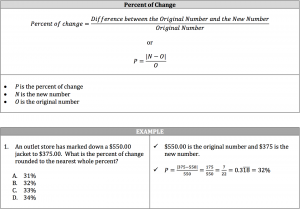 percent of change