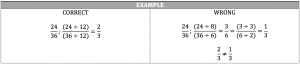 reducing fractions
