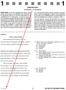 screenshot showing how to identify ACT practice test form number