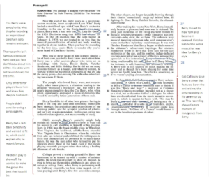 act reading passage example