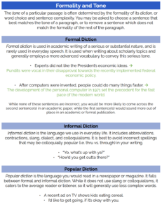 ACT grammar practice: formality and tone