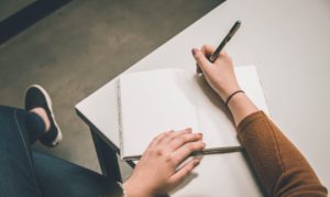 person writing
