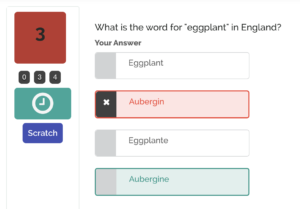 The review page for an incorrect answer choice