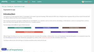 "Organization & Logic" lesson