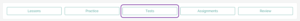 selecting "tests" from the Algebra 1 dashboard