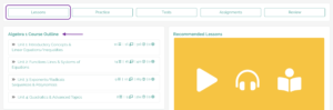 accessing lessons from the course dashboard