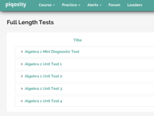 list of all tests