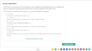 answer explanation from the review page