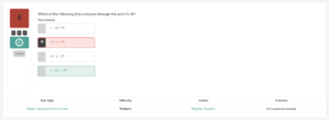 the review page for a question
