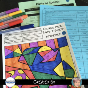 free parts of speech activity earth day