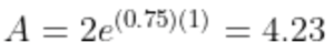 exponential growth formula with figures from question added in