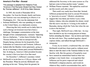 america's first ramadan article text