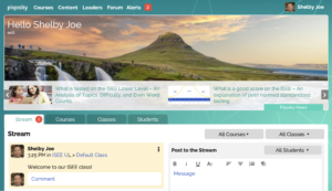 Piqosity 2.0 Educator Dashboard Mockup