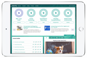 iPad with Piqosity ISEE Lower Level Student Dashboard